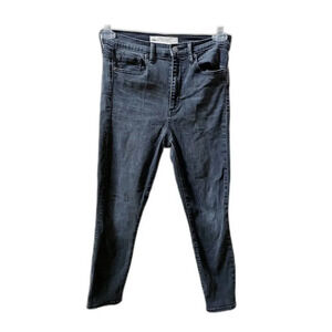 GAP Women’s Black True Skinny Super High Rise Crop Jeans Sz 28 Denim Pants